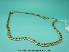 A 9ct gold curb link necklace (28.