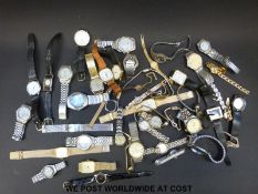 Over 180 various vintage and modern ladies and gentleman's wristwatches.