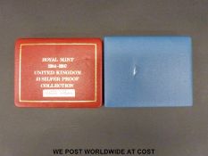 A Royal Mint 1984-1987 Royal Mint silver proof £1 coin collection - national emblems together with