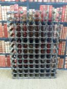 A wine or bottle rack to hold 96 bottles