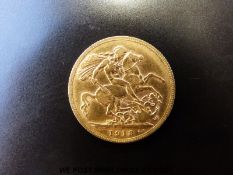 A 1913 George V gold full sovereign
