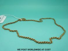 A 9ct gold rope twist necklace (5g)