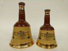 Bell's Whisky ceramic bells, 75cl and 37.