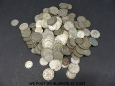 Approximately 1900gm of pre-1947 UK silver coinage including some gradeable examples