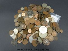 An amateur collection of UK coinage, Queen Victoria onwards including modern crowns, some in frames,