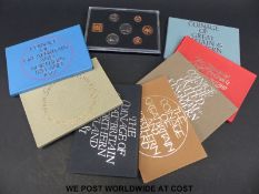 Four Royal Mint UK uncirculated coin sets for 1976 through to 1979,