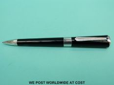Montblanc Marlene Dietrich ballpoint pen with mother of pearl top and platinum plated herring bone