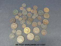 A collection of George II, George III and George IV copper,