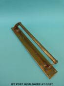 A late 19th/20thC cinema or hotel brass door handle