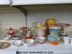 A collection of Art Deco ceramics including Clarice Cliff, Wedgwood and Co,