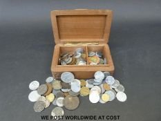 A collection of overseas coinage, together with early twentieth century German Notgeld coins etc.