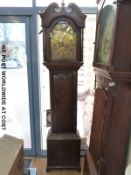 A 19thC eight day oak longcase clock,