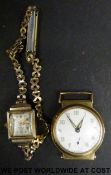 Two 9ct gold wristwatches, one by Avia.