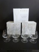 Eighteen Piper-Heidsieck branded champagne flutes in boxes, probably unused,