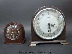 A c1930's Smiths bakelite cased timepiece with ministry mark to dial,
