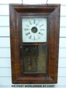 PLEASE NOTE NEW DESCRIPTION FOR THIS AND LOT 1900 A mid to late 19thC American ogee cased wall