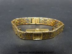 Boucheron 18ct gold tri-coloured ladies wristwatch, 38.