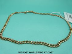 A 9ct gold watch chain (22.