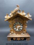 A c1930 Black Forest cuckoo mantel clock,