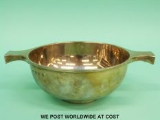 A Brook & Son Edinburgh Scottish hallmarked silver quaiche, Edinburgh 1923, width 19.