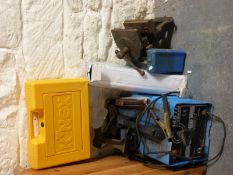A quantity of tools including an arc welder,