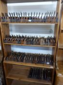 Approximately 80 late 19th early 20th Century wooden moulding planes some named makers including