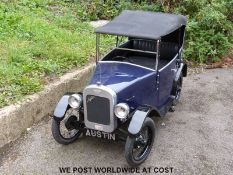Austin 7 junior battery operated child's car with retractable hood, lights and spare wheel,