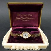 Bulova ladies wristwatch in original box.