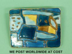 David Andersen 'Summer' Norwegian silver and enamel brooch from his 'Four Seasons' series,