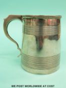 A Georgian hallmarked silver christening tankard, London 1816, no maker's mark visible,