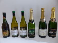Three bottles of non-vintage champagne, E Michel,