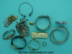 An Indian bracelet, filigree, Ronson lighters, wristwatch etc.