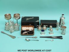 A quantity of hallmarked silver and other items to include a mid-18thC Georgian hallmarked silver