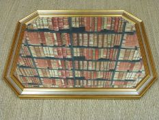 An octagonal bevelled glass mirror (90 x 115cm)