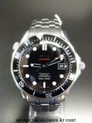 Omega Seamaster Professional 300M co-axial chronometer gentleman's automatic wristwatch with black