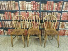Three pine kitchen chairs