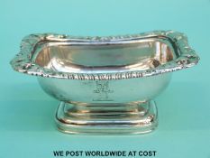 A Matthew Bolton Georgian hallmarked silver open salt with gadrooned edge, Birmingham 1824,