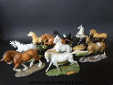A collection of Franklin Mint Great Horses of the World