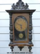 A spring driven Vienna style wall timepiece