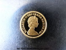 A 1980 cased proof gold full sovereign with certificate