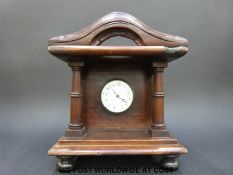 A late 18thC / early 19thC coaching or sedan chair clock with verge escapement and fusee movement