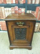 A walnut purdonium adapted to take magazines but with original metal scuttle and shovel (H54 x W38