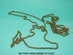 A 9ct gold guard chain (20.