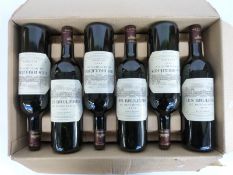 Les Brulieres de Beychevelle Haunt-Médoc 1993 red wine, twelve bottles, each 750ml,