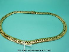 An 18ct gold curb link necklace (47g)