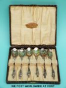 A cased set of Victorian hallmarked silver apostle spoons London 1900,