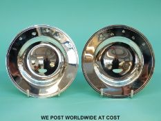 A pair of feature hallmarked silver bowls, Sheffield 2004 maker Carrs of Sheffield, diameter 12.