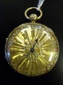 John Moncar Liverpool 18ct gold gentleman's pocket watch with key-winding detached lever fusee