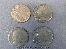 Four William III farthings, three 1700,