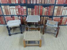 Four stools.